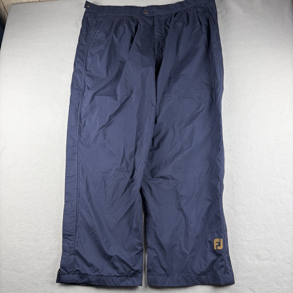 FootJoy DryJoys Men's Waterproof Lined Golf Rain Pants Blue XL 44x30